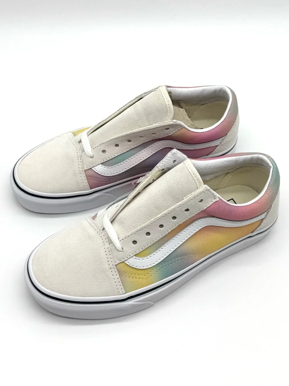 Women’s Old Skool Vans - Cream/Pink/Yellow